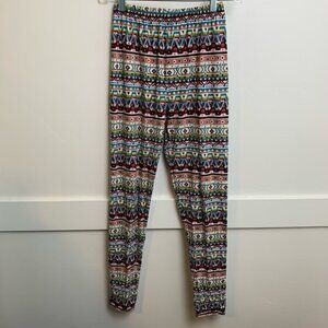 USA Brand Multicolor Abstract Design Leggings
